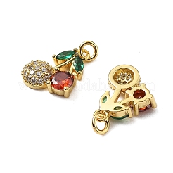 Pendentifs avec zircon cubiques à micro-pavés en laiton&nbsp;KK-Z114-08G