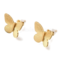 Pendientes de botón de acero inoxidable 304&nbsp;EJEW-D362-03G