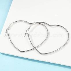 Pendientes de aro de acero inoxidable 201 resistentes al deslustre&nbsp;EJEW-A052-09C