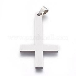 Große Anhänger mit dem Heiligen-Petrus-Kreuz aus Edelstahl 304&nbsp;STAS-L218-04