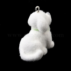 Pendentifs en résine opaque floqués&nbsp;RESI-G128-01M
