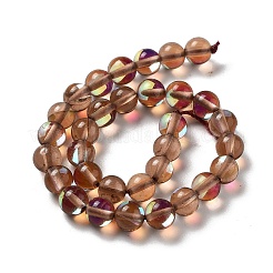 Chapelets de perles en pierre de lune synthétique&nbsp;G-P528-J01-02