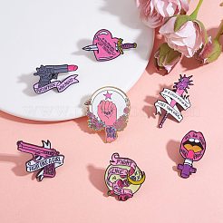 7 stücke 7 stil herz & mond & lippen & rugosa rose emaille pin&nbsp;JEWB-SZ0001-81