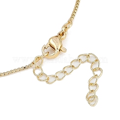 Colliers à chaîne en laiton micro pavé avec pendentif en zircone cubique transparent pour femmes&nbsp;NJEW-U015-06P-01