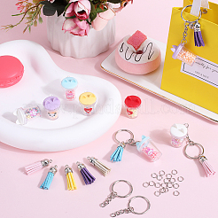 Kit para hacer llaveros con taza de té con leche&nbsp;DIY-SC0022-67