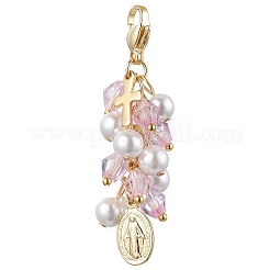 Ovale con decorazioni pendenti in ottone raffiguranti la vergine maria&nbsp;HJEW-JM02517