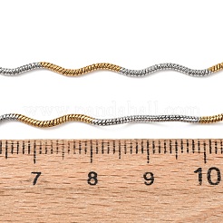 Colliers à chaîne serpent ondulée bicolore en acier inoxydable 304 de 1.5 mm pour femmes&nbsp;NJEW-G194-01GP