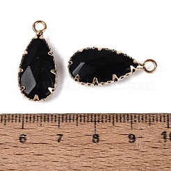 Anhänger aus natürlichem Obsidian mit Facettenschliff&nbsp;G-Q606-104G-01