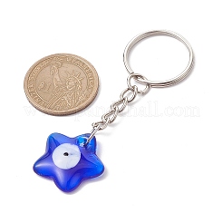 Portachiavi con ciondoli malocchio in vetro blu&nbsp;KEYC-JKC00730-02