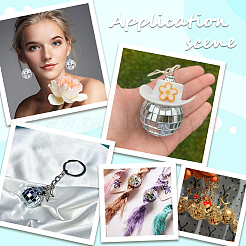 24 pendentif boule réfléchissante en forme de boule à facettes&nbsp;AJEW-SC0002-62