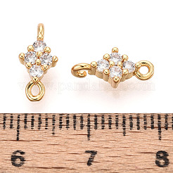 Verbindungsanhänger mit durchsichtigem Zirkonia-Pavé aus Messing&nbsp;X1-KK-T078-03G-01