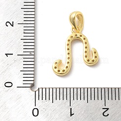 925 pendentifs en argent sterling avec micro pavé de zircone cubique transparent&nbsp;STER-Z012-06G-01