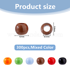 300 Stück undurchsichtige Acrylperlen&nbsp;SACR-DC0001-18