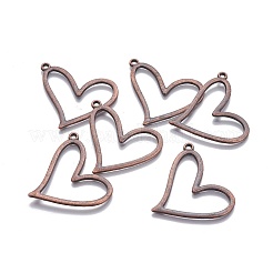 Tibetischer stil Aluminium Anhänger & Charms&nbsp;TIBEP-A124219-R-FF