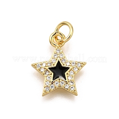 Ottone micro spianare pendenti zirconi&nbsp;KK-K401-28G