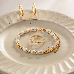 Braccialetti con perline rotonde in acciaio inossidabile 304&nbsp;VG5654