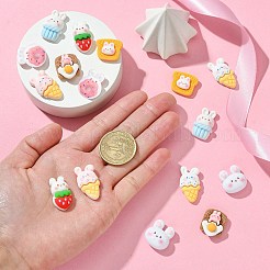 40 cabochons en résine opaque sur le thème du lapin&nbsp;RESI-CJ0003-78