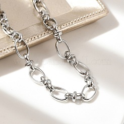 Bracelets à maillons ovales en acier inoxydable 304 pour hommes et femmes&nbsp;BJEW-D042-45P