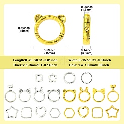 100 pz 20 stili telaio perline in lega&nbsp;FIND-CJ0003-83