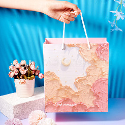 6 Stück rechteckige Geschenktüten aus Papier mit Blumen und Seilgriffen&nbsp;ABAG-TA0001-29A