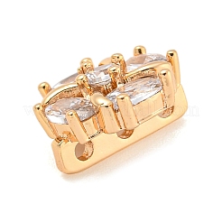 Slide-Charms aus Messing mit klarem Zirkonia in Pavé-Fassung&nbsp;KK-Z072-13G-01