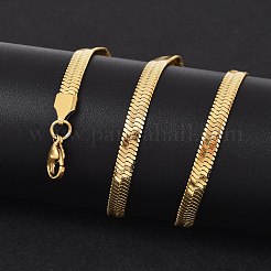 Collares de cadena de espiga de acero inoxidable 201 con revestimiento al vacío de PVD&nbsp;X-NJEW-M187-06G
