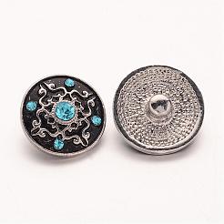 Flach rund mit gemischten Stil Zink-Legierung Schmuck Druckknöpfen&nbsp;ALRI-R019-M