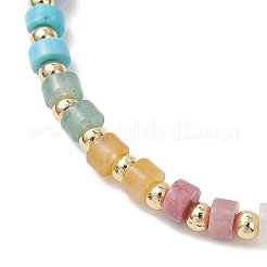 Pulseras elásticas para mujer con aventurina verde natural&nbsp;BJEW-JB13334-03