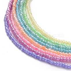 8 Stück 8 Farben Ceylon Glas Samenperlen Halsketten Set&nbsp;NJEW-JN03801