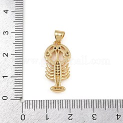 Pendentifs avec zircon cubiques à micro-pavés en laiton&nbsp;KK-C116-02A-G