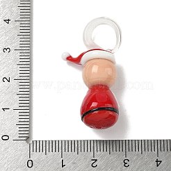 Weihnachten handgedrehten lampwork Glasanhänger&nbsp;LAMP-L081-01A