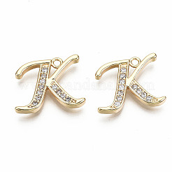 Pendenti in zirconi cubici trasparenti in micro pavè di ottone&nbsp;LS-KK-S360-053K-NF