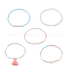 Ensembles de bracelets extensibles en perles de verre&nbsp;BJEW-JB08955