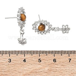 Ohrstecker aus Messing mit Pavé-Zirkonia&nbsp;KK-C172-13P