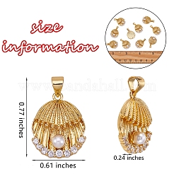 Ciondoli ecologici in ottone chiaro con zirconi cubici&nbsp;KK-SZ0004-56