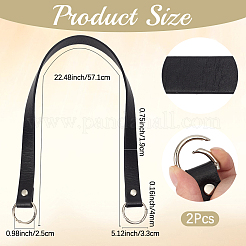 2 Stück Verlängerung für Handtaschenriemen aus PU-Leder&nbsp;DIY-CL0001-89A