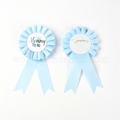 Chiffon Papa zu sein & Mama zu sein Weißblech Abzeichen Pins&nbsp;AJEW-WH0162-43