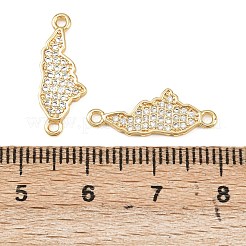 Messing Micro Pave Zirkonia Karte von Honduras Verbinder Charms&nbsp;KK-B161-09G
