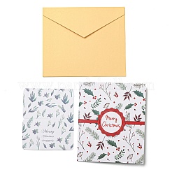 Carte de voeux en papier pop up rectangle 3d cerf voiture&nbsp;AJEW-P124-D02