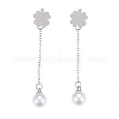 Orecchini a nappa con catena in acciaio inossidabile 304&nbsp;EJEW-I248-14