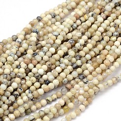 Rotondo bianco naturale africano opale perle fili&nbsp;G-P114-11-4mm