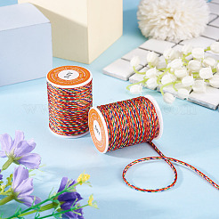2 rollo de cordón trenzado de nailon decorativo multicolor&nbsp;NWIR-TADJ0001-04A