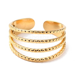 Ionenplattierung (IP) 304 Edelstahl-Fingerringe&nbsp;RJEW-L102-16G