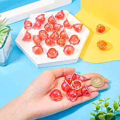 30 Stück UV-beschichtete Acryl-Perlenkappen&nbsp;PACR-TA0001-17G