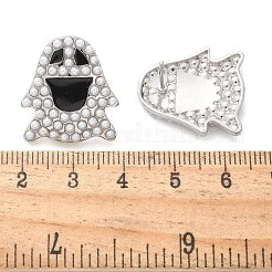 Ohrstecker aus ABS-Kunstperlen in Messing&nbsp;EJEW-B132-02P