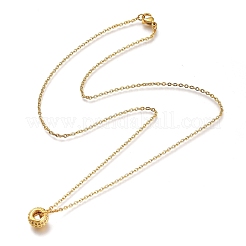 Colliers à pendentif en zircone cubique transparent micro pavé en laiton&nbsp;NJEW-A127-16G