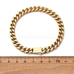 Bracelets à chaîne gourmette en acier inoxydable 304 pour unisexe&nbsp;BJEW-K283-01A-G