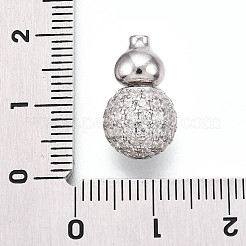 925 Sterling Silber Mikropflaster klare Zirkonia europäische Verschlüsse&nbsp;STER-T007-142P