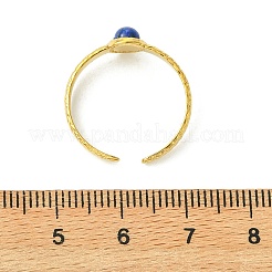 Offene Manschettenringe aus Edelstahl 304 mit runden Edelsteinen für Damen&nbsp;RJEW-JR01063