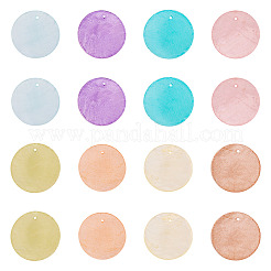 80 pz 8 colori pendenti in conchiglia capiz naturale verniciati a spruzzo&nbsp;BSHE-TA0001-24